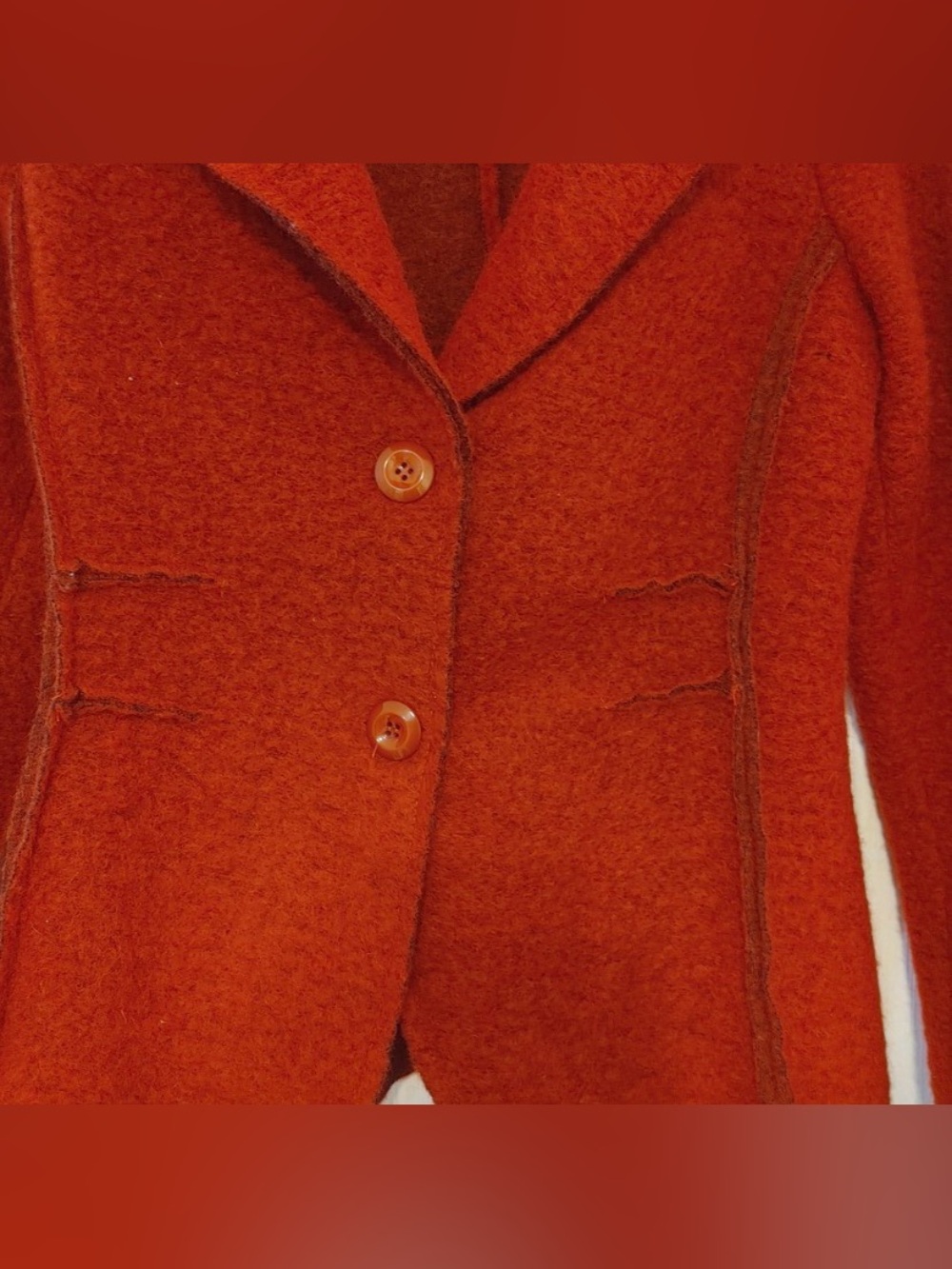 Chic Red Italian Blazer - Picture 3 of 8